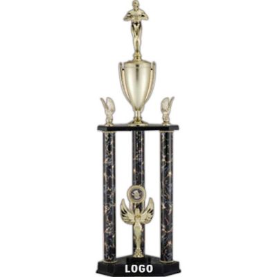 Achievement Figure Black and Gold Three PosterTrophy